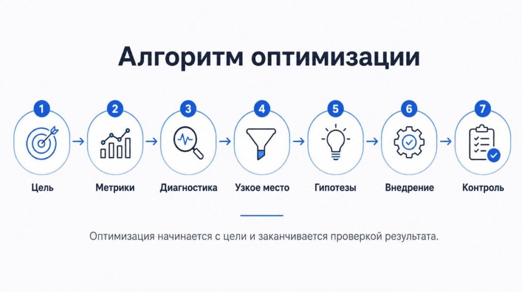 Пошаговый алгоритм оптимизации