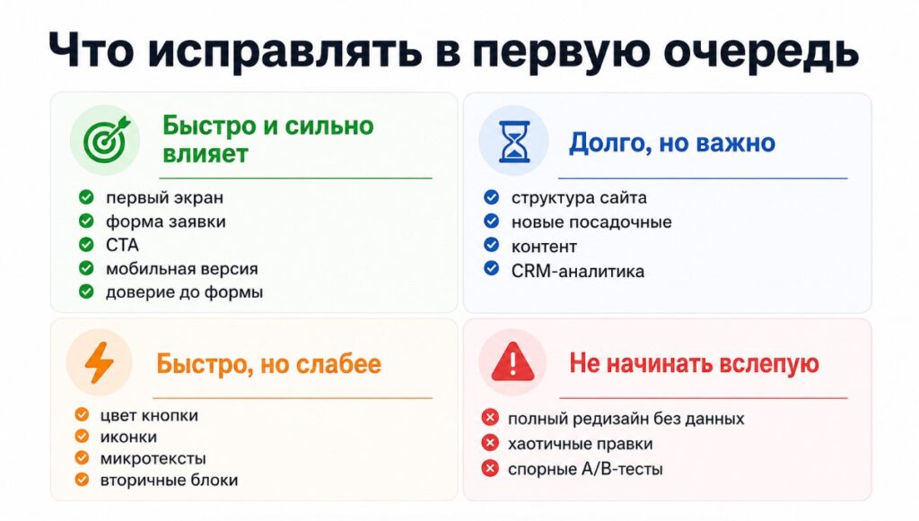 Как повысить конверсию сайта: пошаговая диагностика и рабочие способы